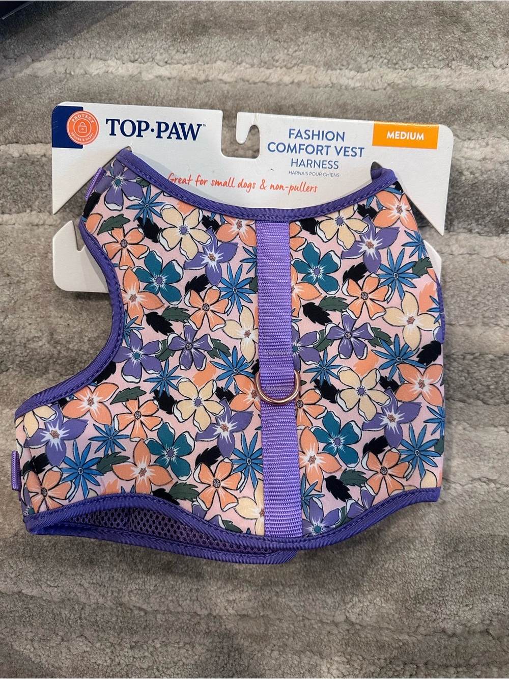 Top Paw Fashion Comfort Vest Harness Medium Floral